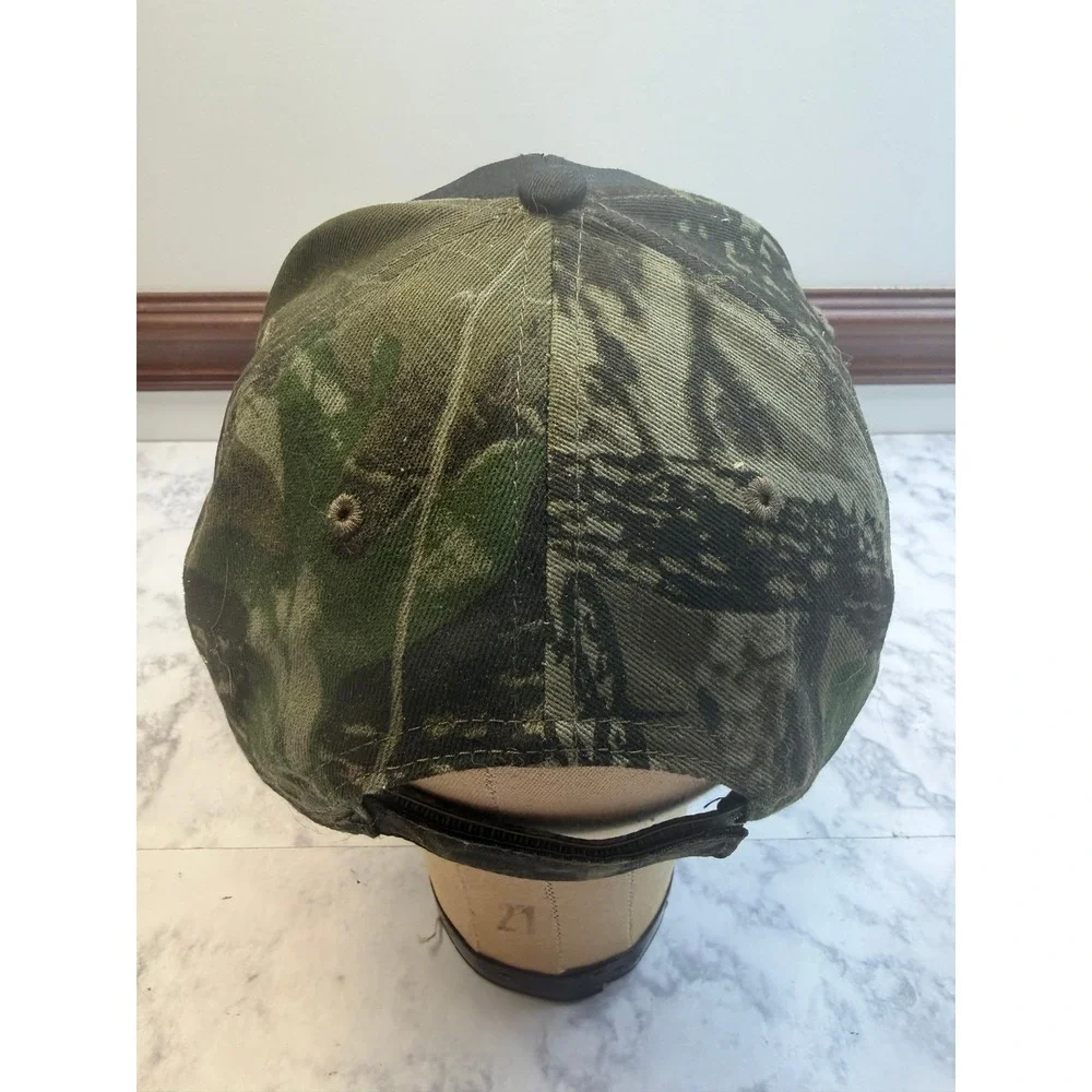 Captivating Headwear Locked and Loaded Camo Trucker Hat Mens Black Orange OSFM